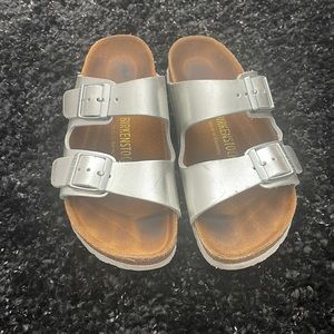 Birkenstocks sandals, silver 36